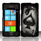 Hard Plastic Rubber Feel Design Case for Samsung Focus Flash i677 (AT&T) - Ace of Spade Skull