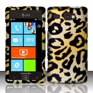 Hard Plastic Rubber Feel Design Case for Samsung Focus Flash i677 (AT&T) - Golden Cheetah