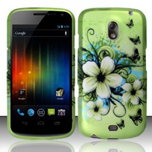 Hard Plastic Rubberized Design Case Samsung Galaxy Nexus CDMA (Verizon/Sprint) - Hawaiian Flowers