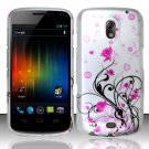 Hard Plastic Rubberized Design Case for Samsung Galaxy Nexus CDMA (Verizon/Sprint) - Pink Vines