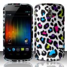 Hard Plastic Rubberized Design Case for Samsung Galaxy Nexus CDMA (Verizon/Sprint) - Rainbow Leopard