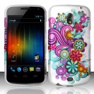 Hard Plastic Rubberized Design Case for Samsung Galaxy Nexus CDMA (Verizon/Sprint) - Flowery Swirls