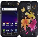 Hard Plastic Rubber Feel Design Case for Samsung Galaxy S II Skyrocket i727 - Heavenly Flowers