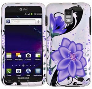 Hard Plastic Design Case for Samsung Galaxy S II Skyrocket i727 (AT&T) - Violet Lily