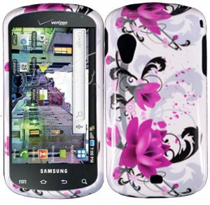 Hard Plastic Design Case for Samsung Stratosphere i405 - Purple Lily