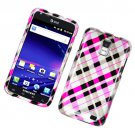 Hard Plastic Glossy Design Case for Samsung Galaxy S II Skyrocket i727 (AT&T) - Hot Pink Check