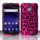 Hard Plastic Rubber Feel Design Case for Samsung Galaxy S II Skyrocket (AT&T) - Hot Pink Leopard