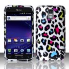 Hard Plastic Rubber Feel Design Case for Samsung Galaxy S II Skyrocket (AT&T) - Rainbow Leopard