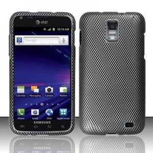Hard Plastic Rubber Feel Design Case for Samsung Galaxy S II Skyrocket (AT&T) - Carbon Fiber