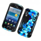 Hard Plastic Glossy Cover Case for Samsung Stratosphere i405 - Four Blue Flowers