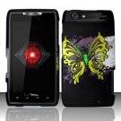 Hard Plastic Rubber Feel Design Case for Motorola Droid RAZR XT912 - Colorful Butterfly