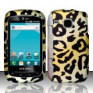 Hard Plastic Rubber Feel Design Case for Samsung DoubleTime i857 - Golden Cheetah