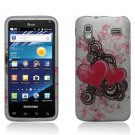 Hard Plastic Rubber Feel Design Case for Samsung Captivate Glide 4G - Lovely Hearts