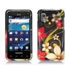 Hard Plastic Design Case for Samsung Captivate Glide 4G - Red and Gold Flowers