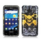 Hard Plastic Design Case for Samsung Captivate Glide 4G - Yellow Skull