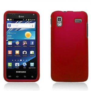 Hard Plastic Rubber Feel Case for Samsung Captivate Glide 4G (AT&T) - Red