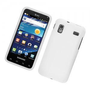 Hard Plastic Rubber Feel Case for Samsung Captivate Glide 4G (AT&T) - White