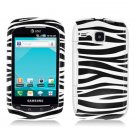 Hard Plastic Design Case for Samsung DoubleTime i857 (AT&T) - Black and White Zebra