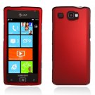 Hard Plastic Rubber Feel Case for Samsung Focus Flash i677 (AT&T) - Red