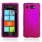 Hard Plastic Rubber Feel Case for Samsung Focus Flash i677 (AT&T) - Rose Pink