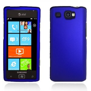 Hard Plastic Rubber Feel Case for Samsung Focus Flash i677 (AT&T) - Blue