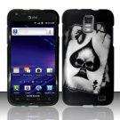 Hard Plastic Rubber Feel Design Case for Samsung Galaxy S II Skyrocket i727 - Ace of Spade Skull