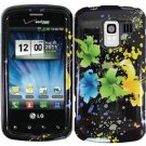 Hard Plastic Design Case for LG Enlighten VS700/Optimus Slider LS700 - Magical Flowers
