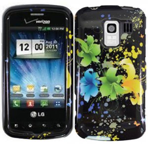 Hard Plastic Design Case for LG Enlighten VS700/Optimus Slider LS700 - Magical Flowers