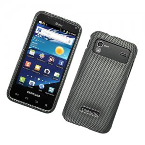 Hard Plastic Rubber Feel Design Case for Samsung Captivate Glide 4G - Carbon Fiber
