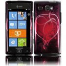 Hard Plastic Design Case for Samsung Focus Flash i677 (AT&T) - Red Heart