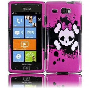 Hard Plastic Design Case for Samsung Focus Flash i677 (AT&T) - Girly's Skull