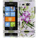 Hard Plastic Design Case for Samsung Focus Flash i677 (AT&T) - Green Flowers and Lily