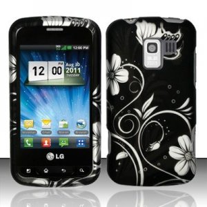 Hard Plastic Rubber Feel Design Case for LG Enlighten VS700/Optimus Slider LS700 - Midnight Garden