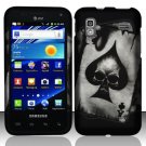 Hard Plastic Rubber Feel Design Case for Samsung Captivate Glide 4G - Ace of Spade Skull