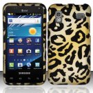 Hard Plastic Rubber Feel Design Case for Samsung Captivate Glide 4G - Golden Cheetah