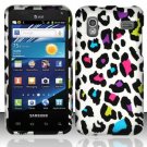 Hard Plastic Rubber Feel Design Case for Samsung Captivate Glide 4G - Rainbow Leopard