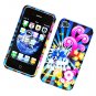 Hard Plastic Glossy Design Cover Case for Apple iPhone 4/4S - Colorful Blossom