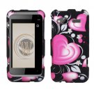 Hard Plastic Rubber Feel Design Case for HTC Radar 4G - Exotic Heart