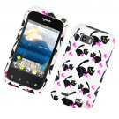 Hard Plastic Glossy Design Case for LG myTouch Q C800/Maxx Q - Bow Tie Cat