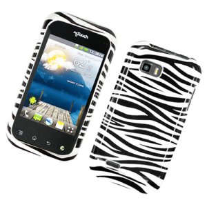 Hard Plastic Glossy Design Case for LG myTouch Q C800/Maxx Q - Black and White Zebra
