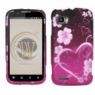 Hard Plastic Rubber Feel Design Case for Motorola Atrix 2 MB865 - Lovely Heart