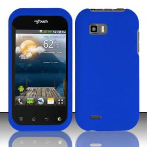 Hard Plastic Rubber Feel Case for LG myTouch Q C800/Maxx Q - Blue