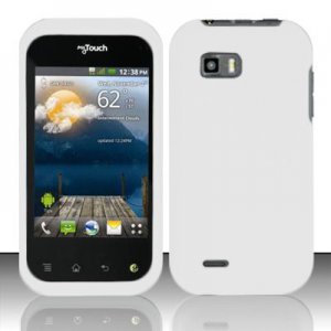 Hard Plastic Rubber Feel Case for LG myTouch Q C800/Maxx Q - White