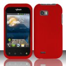 Hard Plastic Rubber Feel Case for LG myTouch Q C800/Maxx Q - Red