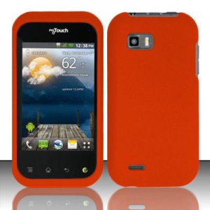 Hard Plastic Rubber Feel Case for LG myTouch Q C800/Maxx Q - Orange