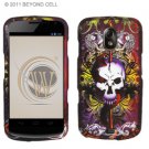 Hard Plastic Rubberized Design Case for Samsung Galaxy Nexus CDMA (Verizon/Sprint) - Skull & Lion