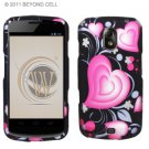 Hard Plastic Rubberized Design Case for Samsung Galaxy Nexus CDMA (Verizon/Sprint) - Exotic Hearts