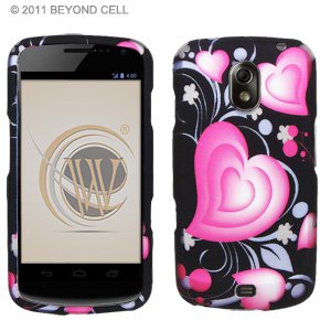 Hard Plastic Rubberized Design Case for Samsung Galaxy Nexus CDMA (Verizon/Sprint) - Exotic Hearts