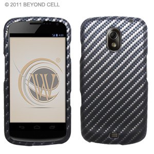 Hard Plastic Rubberized Design Case for Samsung Galaxy Nexus CDMA (Verizon/Sprint) - Carbon Fiber II