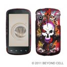 Hard Plastic Rubber Feel Design Case for Samsung Stratosphere i405 - Lion and Skull